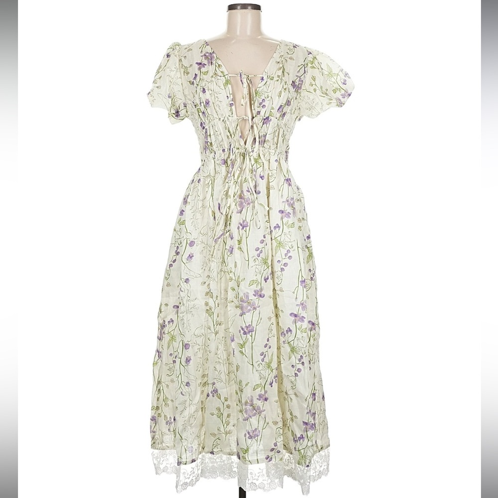 NWT Linennaive Iris 23 Floral Dress - Picture 3 of 6